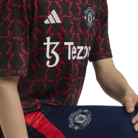 adidas Manchester United Pre-Match Maillot d'Entraînement 2024-2025 Enfants Noir Rouge