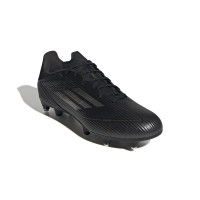 adidas F50 League Crampons Vissés Chaussures de Foot (SG) Noir Gris Doré