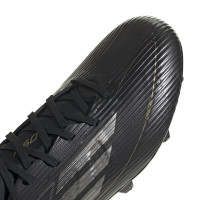 adidas F50 League IJzeren-Nop Voetbalschoenen (SG) Zwart Grijs Goud