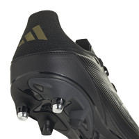 adidas F50 League IJzeren-Nop Voetbalschoenen (SG) Zwart Grijs Goud