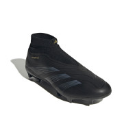 adidas Predator League Veterloze Gras Voetbalschoenen (FG) Zwart Grijs Goud