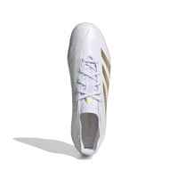 adidas Predator League Gazon Naturel Chaussures de Foot (FG) Blanc Doré