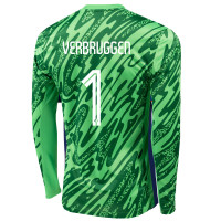 Maillot de gardien de but à manches longues Nike Netherlands Verbruggen 1 2024-2026 Vert