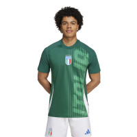 Maillot d'entraînement d'avant-match Adidas Italy 2024-2026 Vert Blanc