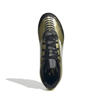 adidas F50 Messi Club Gras / Kunstgras Voetbalschoenen (FxG) Kids Goud Zwart Wit