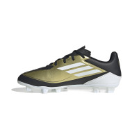 adidas F50 Messi Club Gazon Naturel Gazon Artificiel Chaussures de Foot (FxG) Doré Noir Blanc