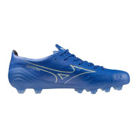 Mizuno Alpha Japan Gras Voetbalschoenen (FG) Blauw Wit Goud