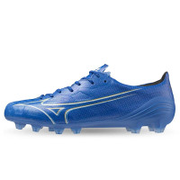 Mizuno Alpha Japan Gras Voetbalschoenen (FG) Blauw Wit Goud