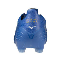 Mizuno Alpha Japan Gras Voetbalschoenen (FG) Blauw Wit Goud