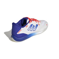 adidas Fevernova Court Chaussures de Foot en Salle (IN) Blanc Bleu Rouge