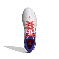 adidas Fevernova Court Chaussures de Foot en Salle (IN) Blanc Bleu Rouge