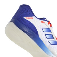 adidas Fevernova Court Chaussures de Foot en Salle (IN) Blanc Bleu Rouge