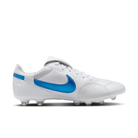 Nike Premier III Gazon Naturel Chaussures de Foot (FG) Blanc Bleu