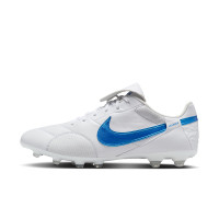 Nike Premier III Gazon Naturel Chaussures de Foot (FG) Blanc Bleu