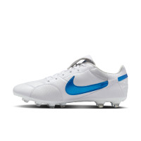 Nike Premier III Gazon Naturel Chaussures de Foot (FG) Blanc Bleu