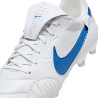 Nike Premier III Gazon Naturel Chaussures de Foot (FG) Blanc Bleu