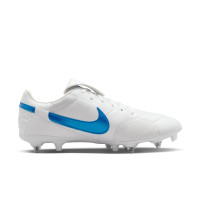 Nike Premier III Crampons Vissés Chaussures de Football (SG) Anti-Clog Blanc Bleu