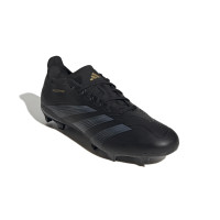 adidas Predator League Gazon Naturel Chaussures de Foot (FG) Noir Gris Doré