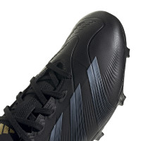 adidas Predator League Gazon Naturel Chaussures de Foot (FG) Noir Gris Doré