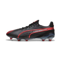 PUMA King Ultimate Launch Edition Gazon Naturel Gazon Artificiel Chaussures de Foot (MG) Noir Rouge