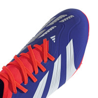 adidas Predator Pro Gazon Naturel Chaussures de Foot (FG) Bleu Blanc Rouge