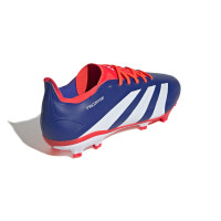 adidas Predator League Gazon Naturel Chaussures de Foot (FG) Bleu Blanc Rouge