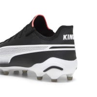 PUMA King Ultimate Gras / Kunstgras Voetbalschoenen (MG) Zwart Wit Felrood