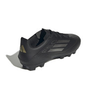 adidas F50 Club Gazon Naturel Gazon Artificiel Chaussures de Foot (FxG) Noir Gris Doré