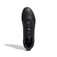 adidas F50 League Gazon Naturel Chaussures de Foot (FG) Noir Gris Doré