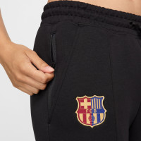 Nike FC Barcelona Tech Fleece Joggingbroek 2024-2025 Dames Zwart Goud