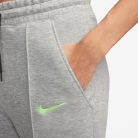 Nike FC Barcelona Tech Fleece Joggingbroek 2024-2025 Dames Grijs Lichtgroen