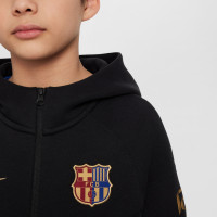 Nike FC Barcelona Tech Fleece Vest 2024-2025 Kids Zwart Goud