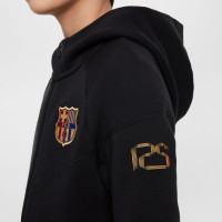 Nike FC Barcelona Tech Fleece Trainingspak 2024-2025 Kids Zwart Goud