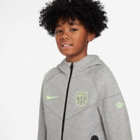 Nike FC Barcelone Tech Fleece Veste 2024-2025 Enfants Gris Vert Clair