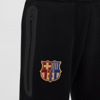 Nike FC Barcelona Tech Fleece Joggingbroek 2024-2025 Kids Zwart Goud