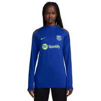 Nike FC Barcelona Strike Trainingspak 1/4-Zip 2024-2025 Dames Blauw Donkergrijs Lichtgroen