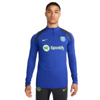 Nike FC Barcelone Strike Survêtement 1/4-Zip 2024-2025 Bleu Gris Foncé Vert Clair