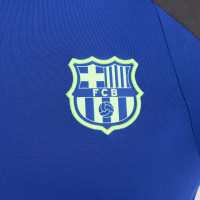 Nike FC Barcelone Strike Survêtement 1/4-Zip 2024-2025 Bleu Gris Foncé Vert Clair