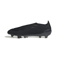 adidas Predator Elite Sans Lacets Gazon Naturel Chaussures de Foot (SG) Noir Gris Doré