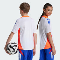 Maillot de football adidas Tiro 24 pour enfant, blanc, orange, violet