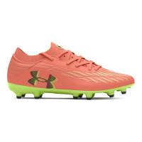 Chaussures de football Under Armour Magnetico Pro 4.0 Grass (FG) orange-vert