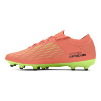 Chaussures de football Under Armour Magnetico Pro 4.0 Grass (FG) orange-vert