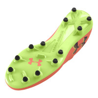 Chaussures de football Under Armour Magnetico Pro 4.0 Grass (FG) orange-vert