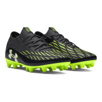 Chaussures de football Under Armour Magnetico Select 4.0 Gras (FG) noires et vertes