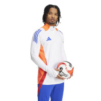 adidas Tiro 24 Survêtement 1/4-Zip Blanc Bleu Rouge Orange