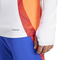 adidas Tiro 24 Survêtement 1/4-Zip Blanc Bleu Rouge Orange