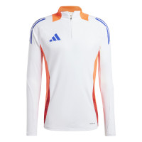 adidas Tiro 24 Survêtement 1/4-Zip Blanc Bleu Rouge Orange