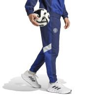 adidas Manchester United Culturewear Pantalon d'Entraînement Woven 2024-2025 Bleu Foncé Bleu