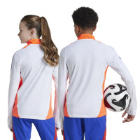 adidas Tiro 24 Haut d'Entraînement 1/4-Zip Enfants Blanc Bleu Rouge Orange