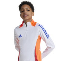 adidas Tiro 24 Trainingstrui 1/4-Zip Kids Wit Blauw Rood Oranje